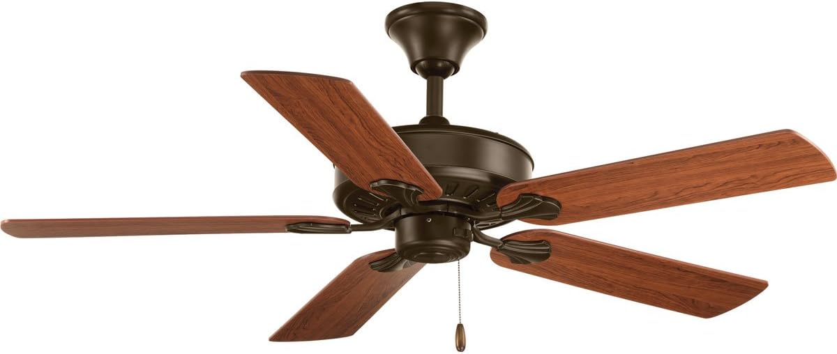 Progress Lighting AirPro Collection 52" Five-Blade Performance Fan,Bronze
