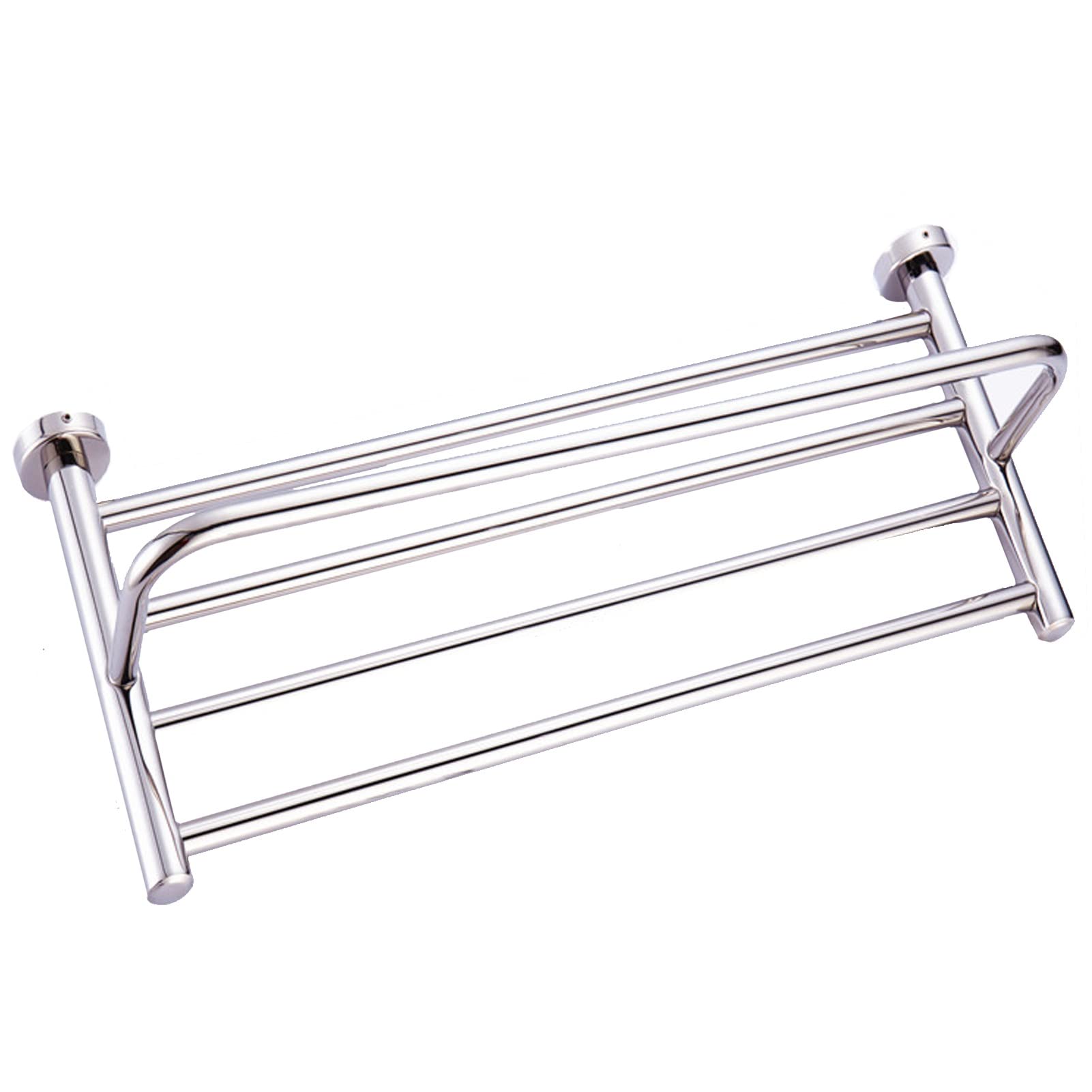 LMYSXAOZ Wall-Mounted Towel Bar,Stainless Steel Rack,Double Hanger,Silver Holder,Bathroom Kitchen Accessories,40cm-80cm (Size : 70cm)