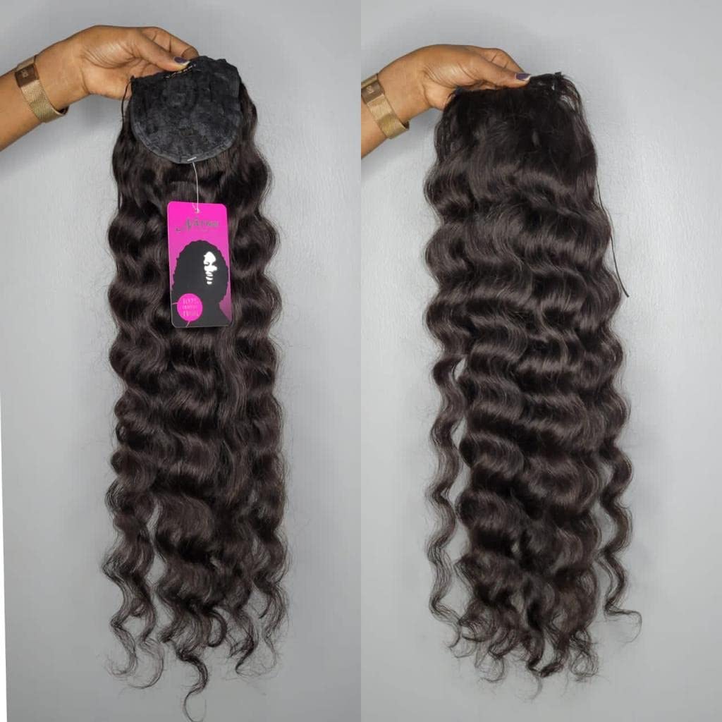Natna Hair Natural Wave Unprocessed Virgin 100% Human Hair 22 Inches Natural Black