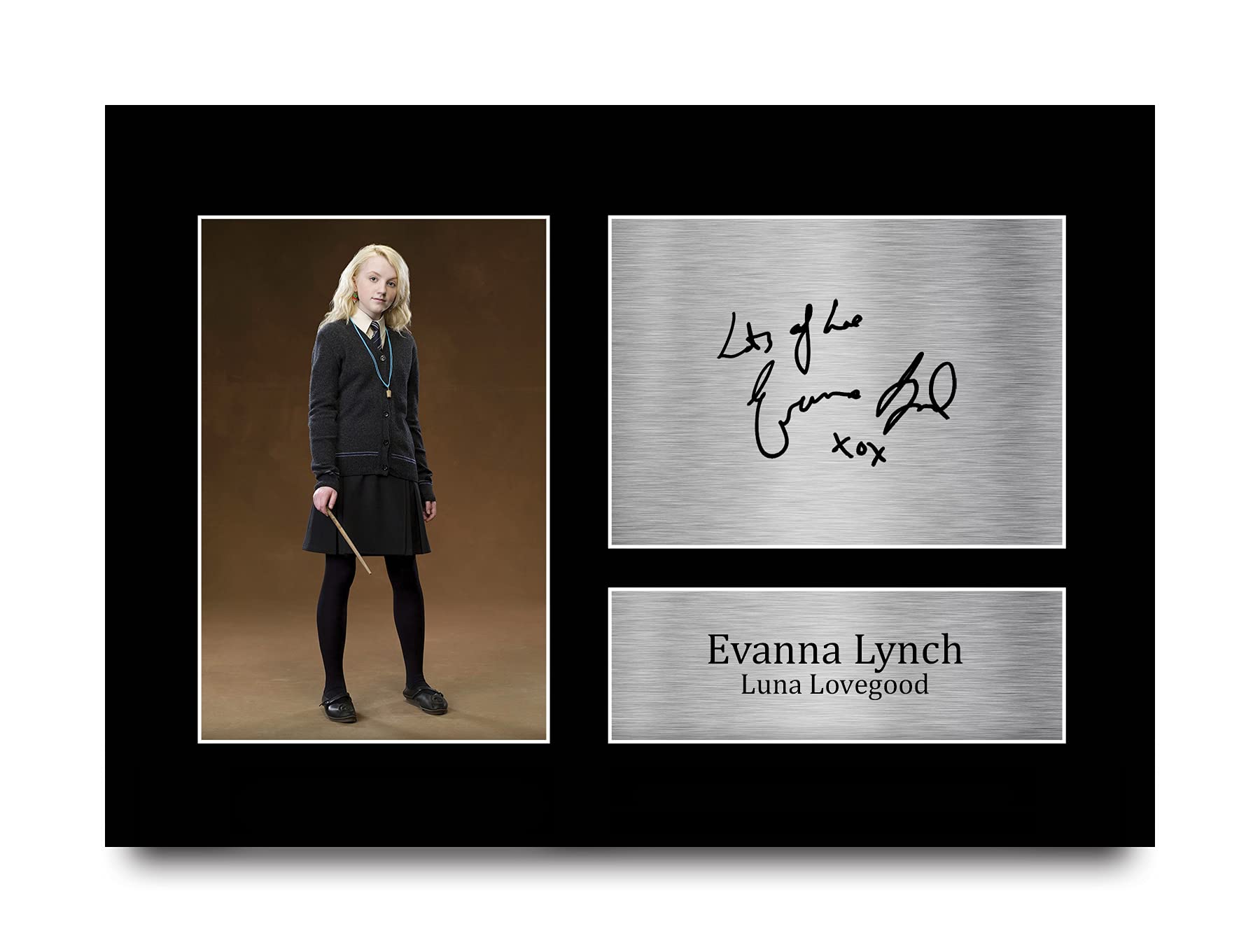 HWC Trading A4 Evanna Lynch Harry Potter Moon Lovegood Signed Autographed Printed Gifts For Movie Products Fans