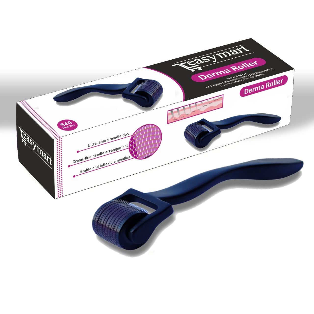 Roller For Face Acne Scars, Skin Ageing & Hair Regrowth (0.5 MM)