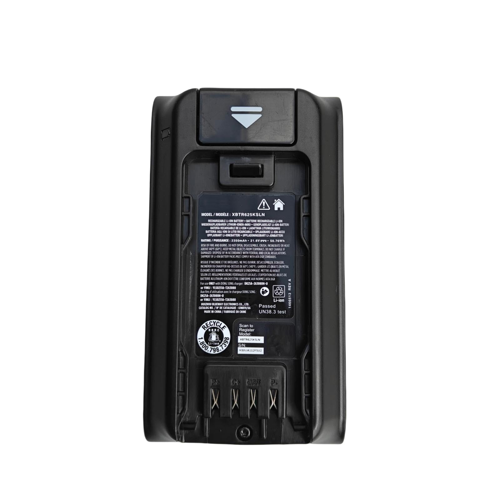 2350 mAh Ersatzakku, kompatibel mit Shark XBTR625KSLN Handstaubsauger, Lithium-Akku, 2350 mAh, 21,6 V, 1 Stück