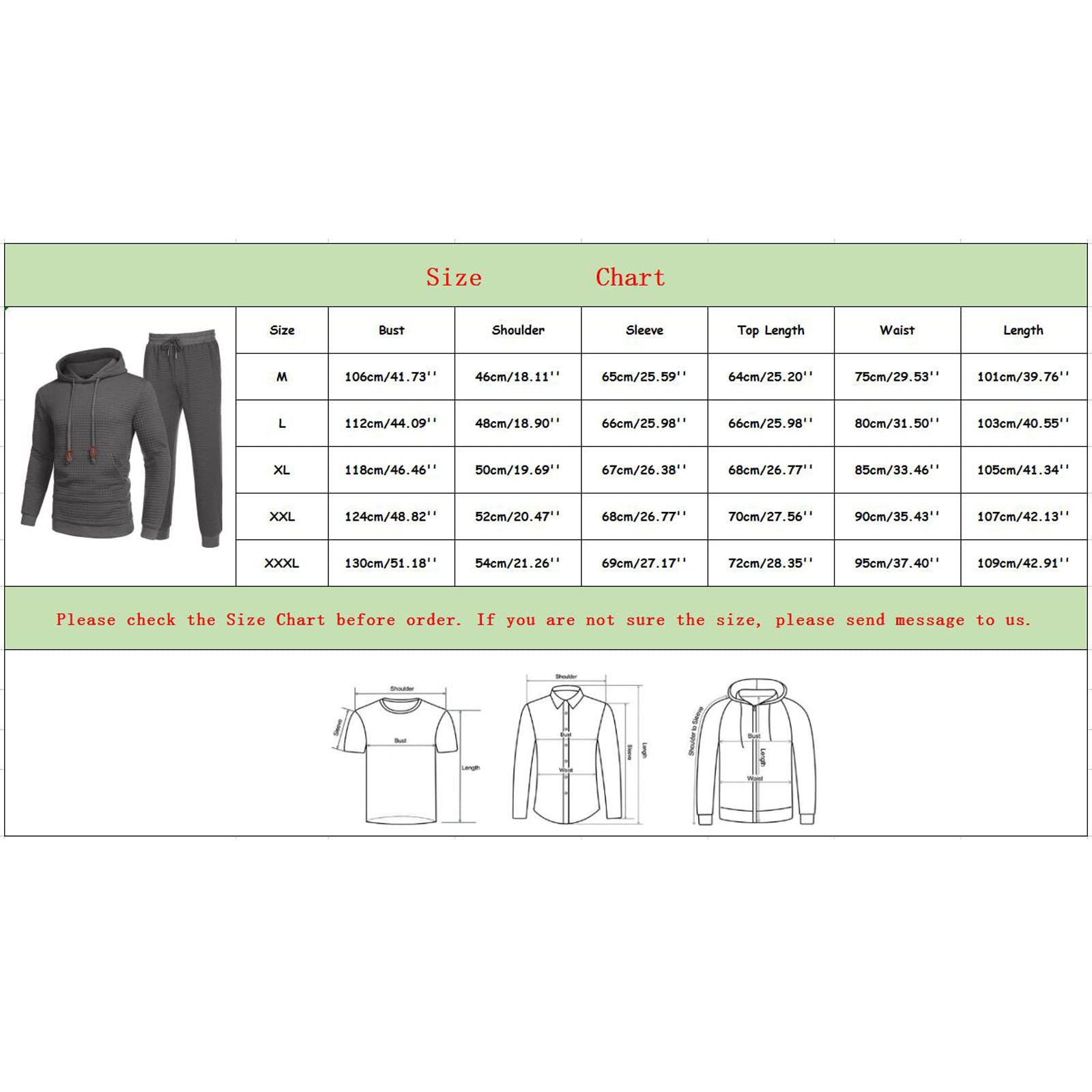 Uomo Tute Waffle a maniche lunghe Felpa con cappuccio e pantaloni, grigio, M (m) | Tuta da uomo invernale Waffle Felpa a maniche lunghe con chiusura lampo con cappuccio Giacca e pantaloni sportivi da lavoro