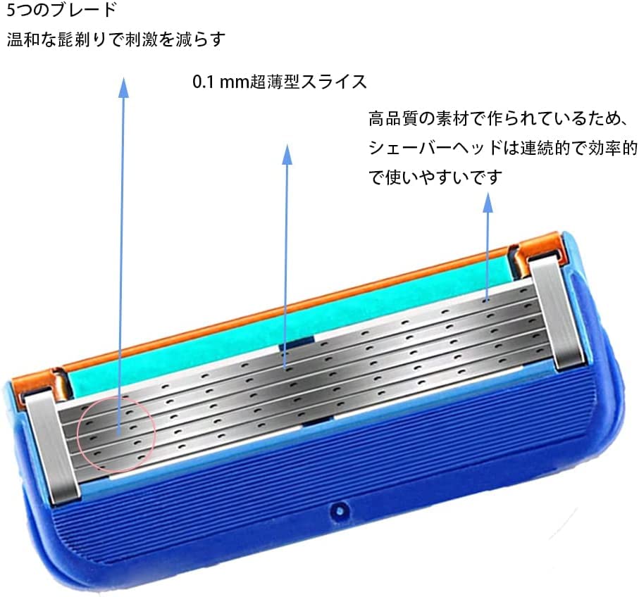 ジレット 対応　カミソリ メンズシェーバー交換部品　替え刃 48個入　イエロー Amazon.co.jp: ジレット対応 フュージョン 替え刃4個入 替刃 かみそり