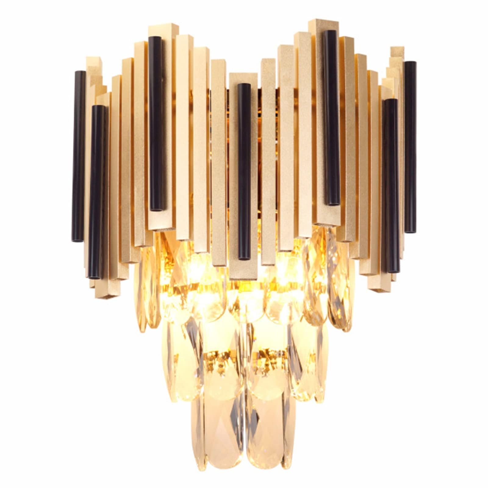 SMCCYYSD Wall lamp,Modern Crystal Lights 2-Lights Sconce Lamp, Aluminum Light Fixture, Dining Room Decorative, Compatible with Living Bedroom Stairway, Pendant