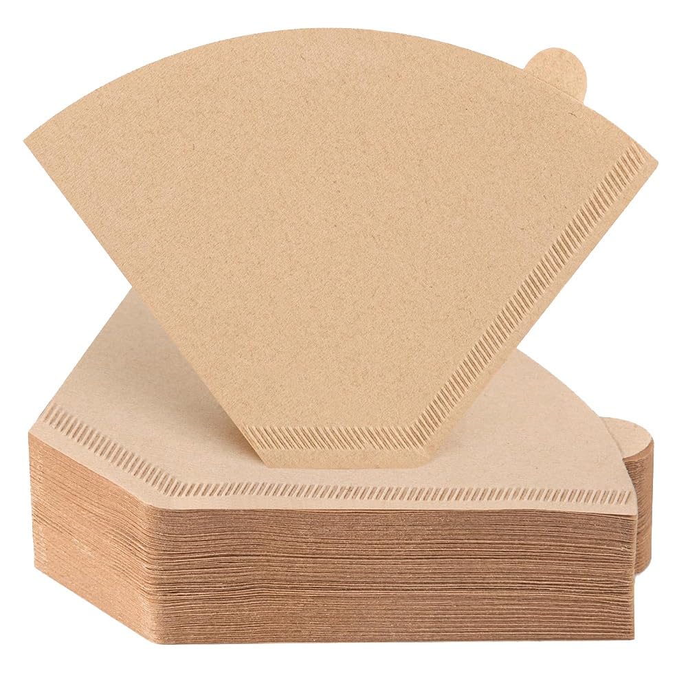 CTRLZS Premium 100-Pack Unbleached 4 Cone Coffee Filters for 8-12 Cup Drip and Pour over Machines Maker