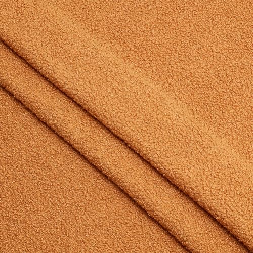 FINGERINSPIRE Tela de peluche de 0,9 m, 160 cm de ancho, material decorativo de felpa corta con pequeños rizos para abrigo, tapicería y juguetes de peluche