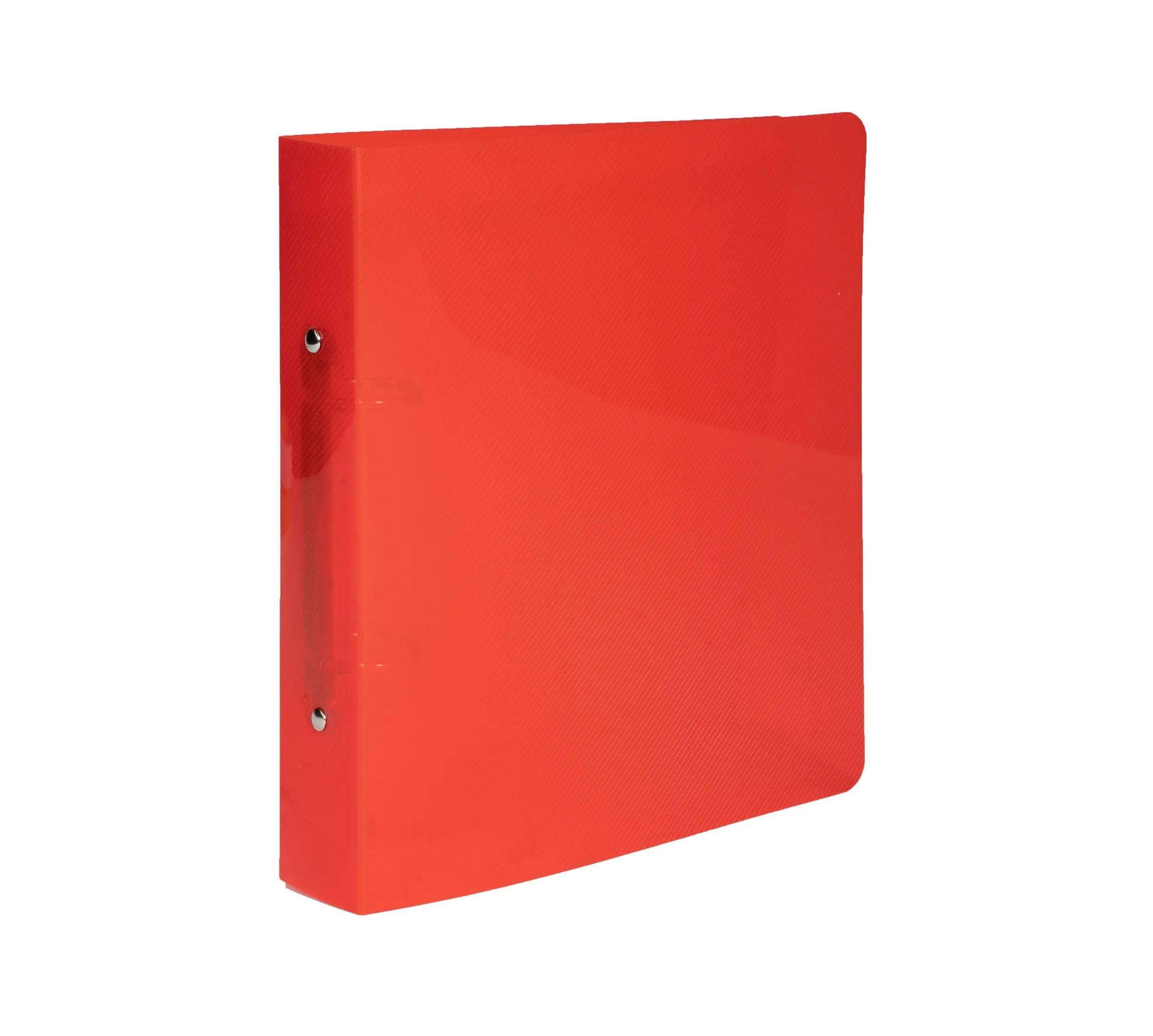 Exacompta - Rif. 998X - Cartone da 15 raccoglitori di cristallo, 2 anelli rotondi da 30 mm, dorso 40 mm, dimensioni esterne: 23 cm x 20 cm, formato A5, assortiti