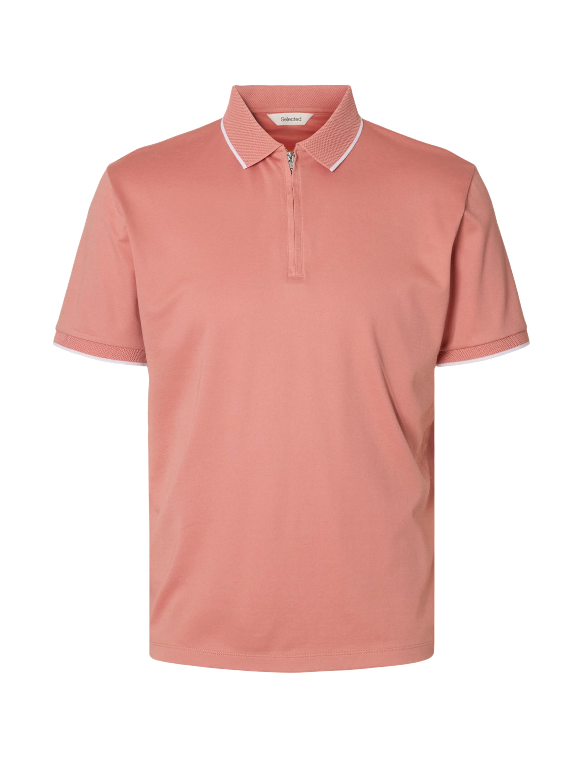 SELECTED MEN Slhfave Sport Zip Ss Polo Noos