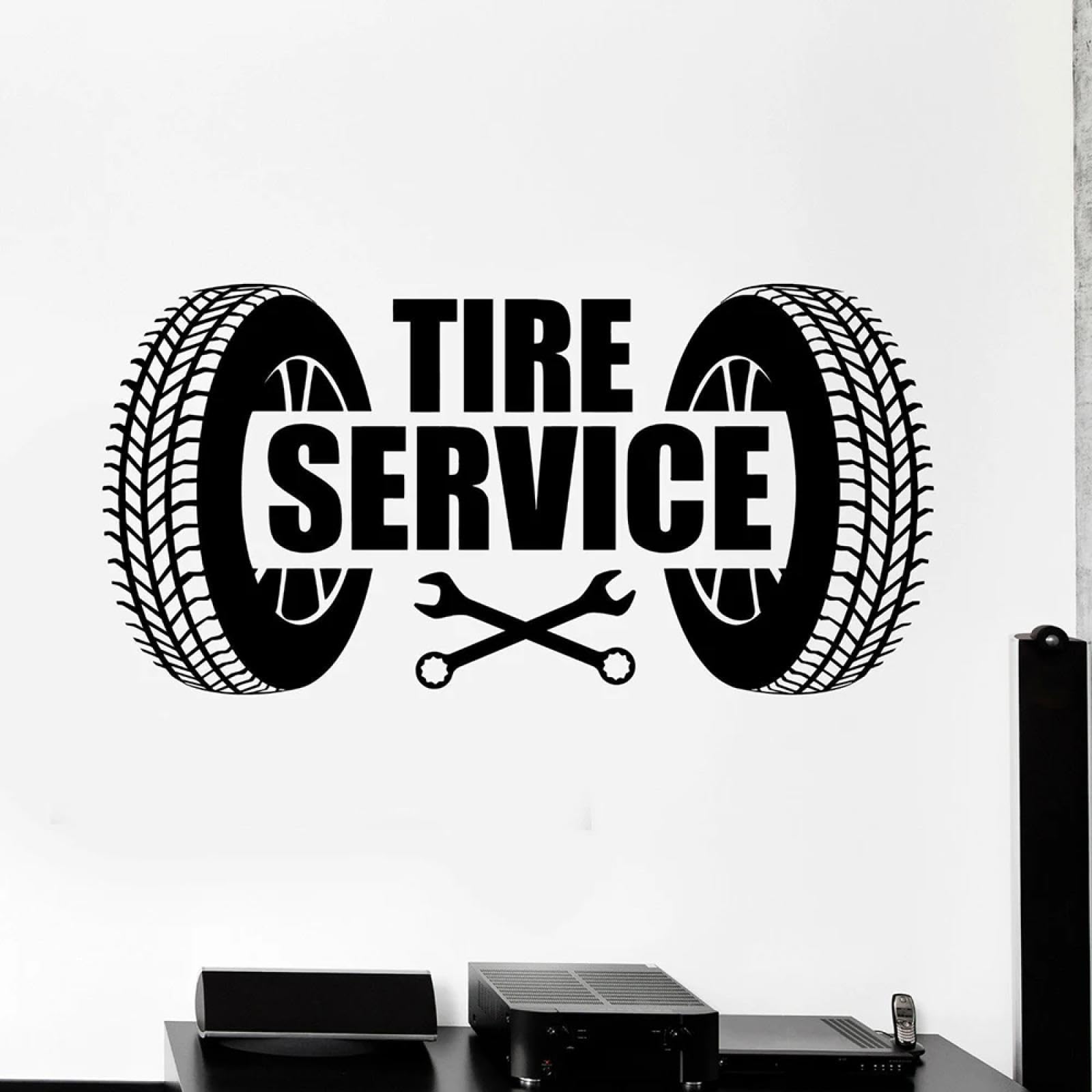 YOUOUSI Car wall Decals, car Service, tire Repair, car wall Stickers, Garage wall Stickers, Waterproof Art.