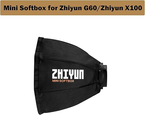 Miniatura 5 de Zhiyun - Mini modificador de luz de caja suave y montaje ZY cajas suaves para Zhiyun G60 Zhiyun X100 LED luz de video