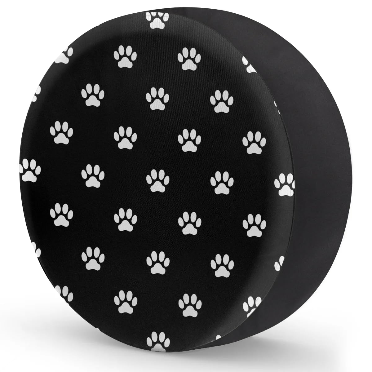 Tie Dye Dog Paw Spare Tire Cover - Waterproof, Universal Fit For RV, Truck, SUV, Camper (16 Inch)