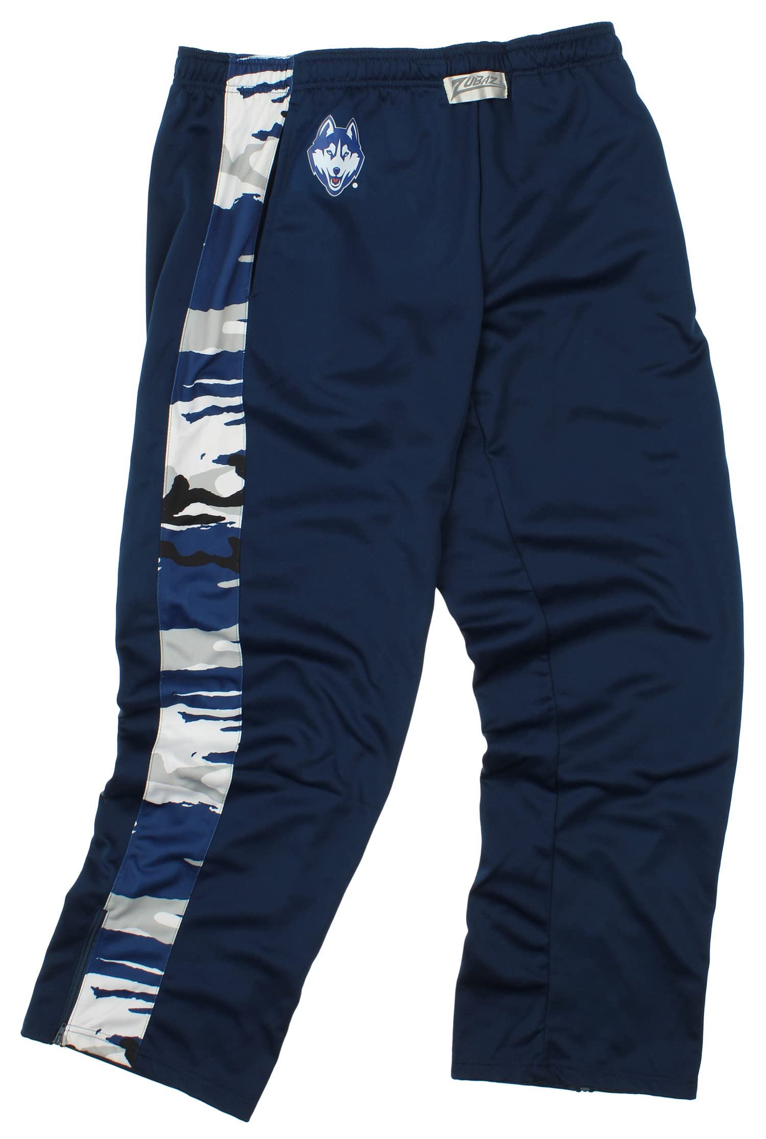 Zubaz University of Connecticut Huskies Men's Camo Stadium Print Pants, Navy (Large)