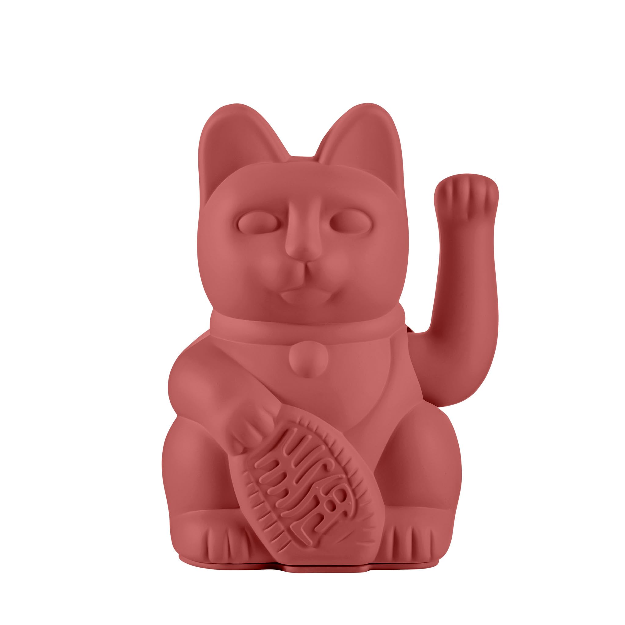 DONKEY Waving Cat Berry Red Lucky Cat, Maneki Neko, Symbol of Love and Happiness, Modern Decorative Highlight