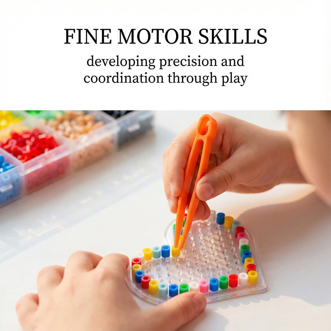 5 piezas Pinzas Montessori para niños - Pinzas de plástico ligeras para habilidades motoras finas y sensoriales, pinzas individuales para planchar (Multicolor) — view 4
