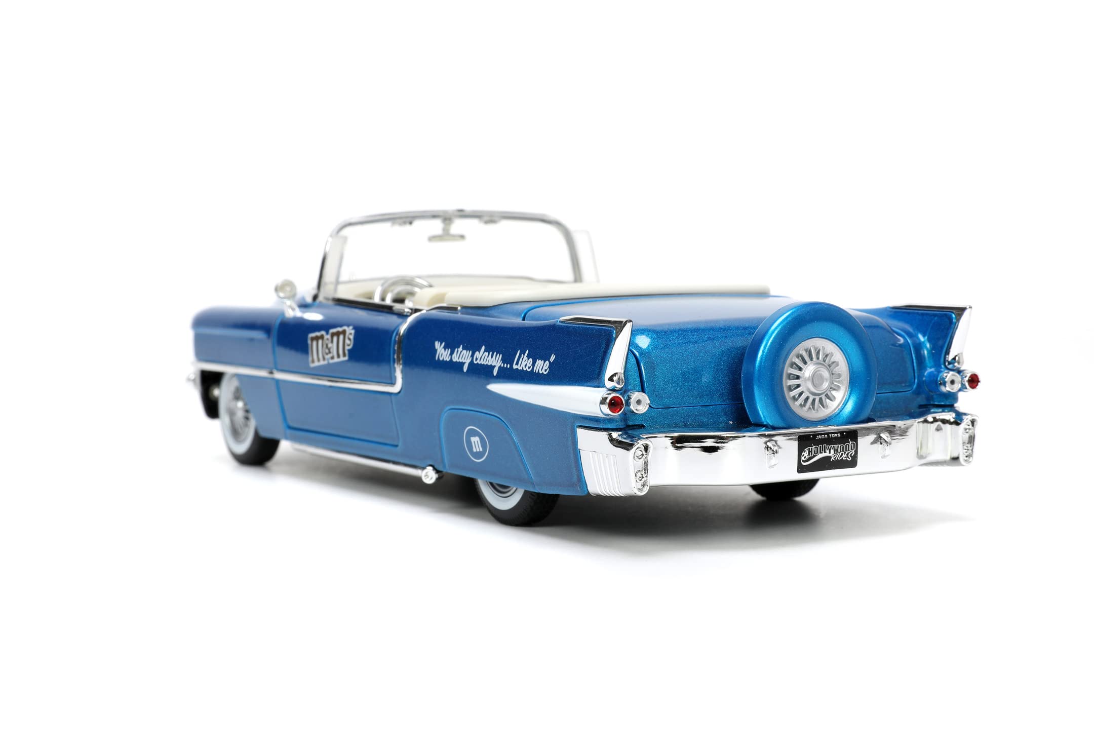 Jada Toys M&Ms Figure Blue with 1956 Cadillac Eldorado - Toy Set