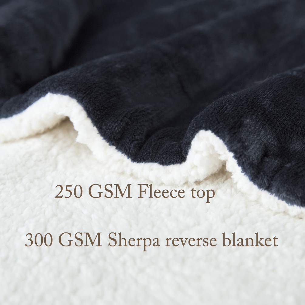 LBRO2M Sherpa Bed Blanket Double Size Super Soft Fluffy Plush Warm Cozy  Microfiber Couch Throw Velvet Fleece Double Sided Reversible Luxury Blankets  (Dark Grey, 165 x 228 cm) : Amazon.de: Baby Products