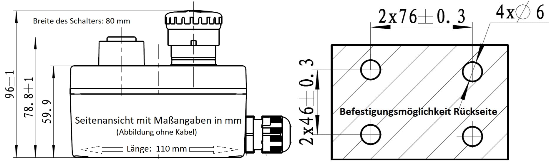 Profi Sicherheitsschalter CSSS1 Maschinenschalter Ein/Aus mit Nullspannungsschalter/Wiederanlaufschutz