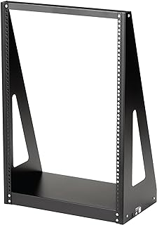 StarTech.com 2-Post 16U Heavy-Duty Desktop Server Rack, Small Open Frame 19in Computer Rack, Compact Network Rack for AV / Studio / Data / IT Equipment, Two-Post Home/Office Rack, TAA (2POSTRACK16)