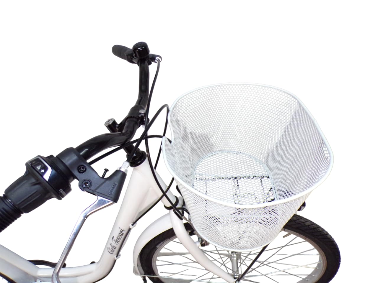Bicicleta para mujer bicicleta de paseo city bike 26 cambio de 6 velocidades, cuadro bajo (blanco)