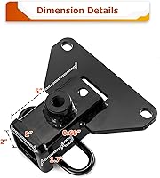 Vista 2 de WeiSen Receptor de enganche de remolque trasero de 2 pulgadas clase 3 compatible con Jeep Gladiator JT 2020-2026