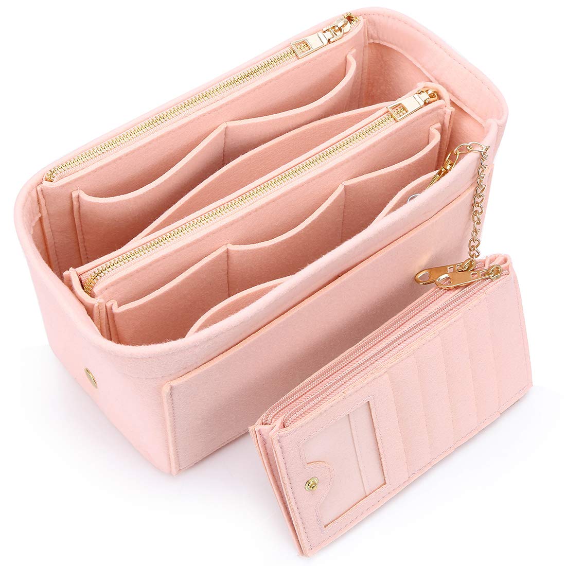 Organizer Da Borsa In Feltro HyFanStr - Leggero, Con Tasche, Per Donna, Nero - Foto 6