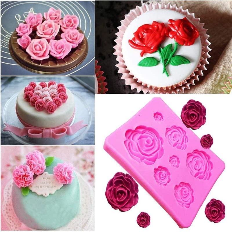 Lot De Moules En Silicone 3D En Forme De Fleur Pour La Fabrication