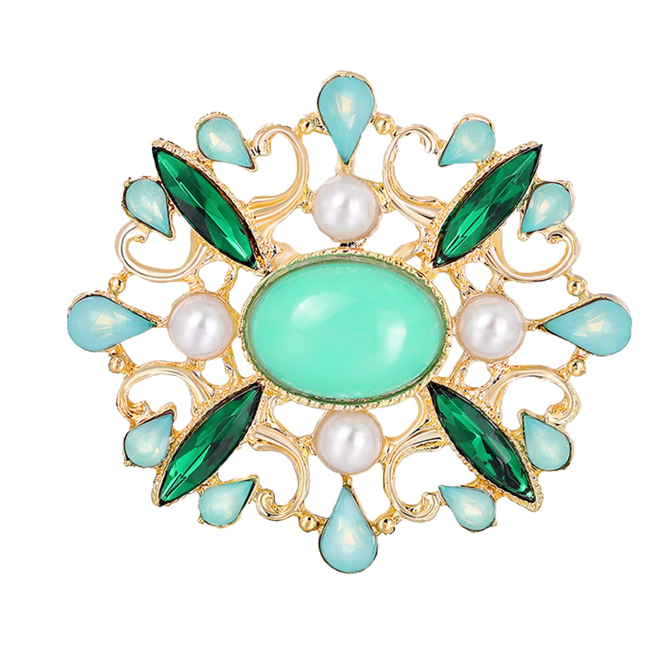 FAIRYGATE Brooch Pins Retro Crystal Rhinestone Brooches for Shirt Collar Decoration, B20 — view 58
