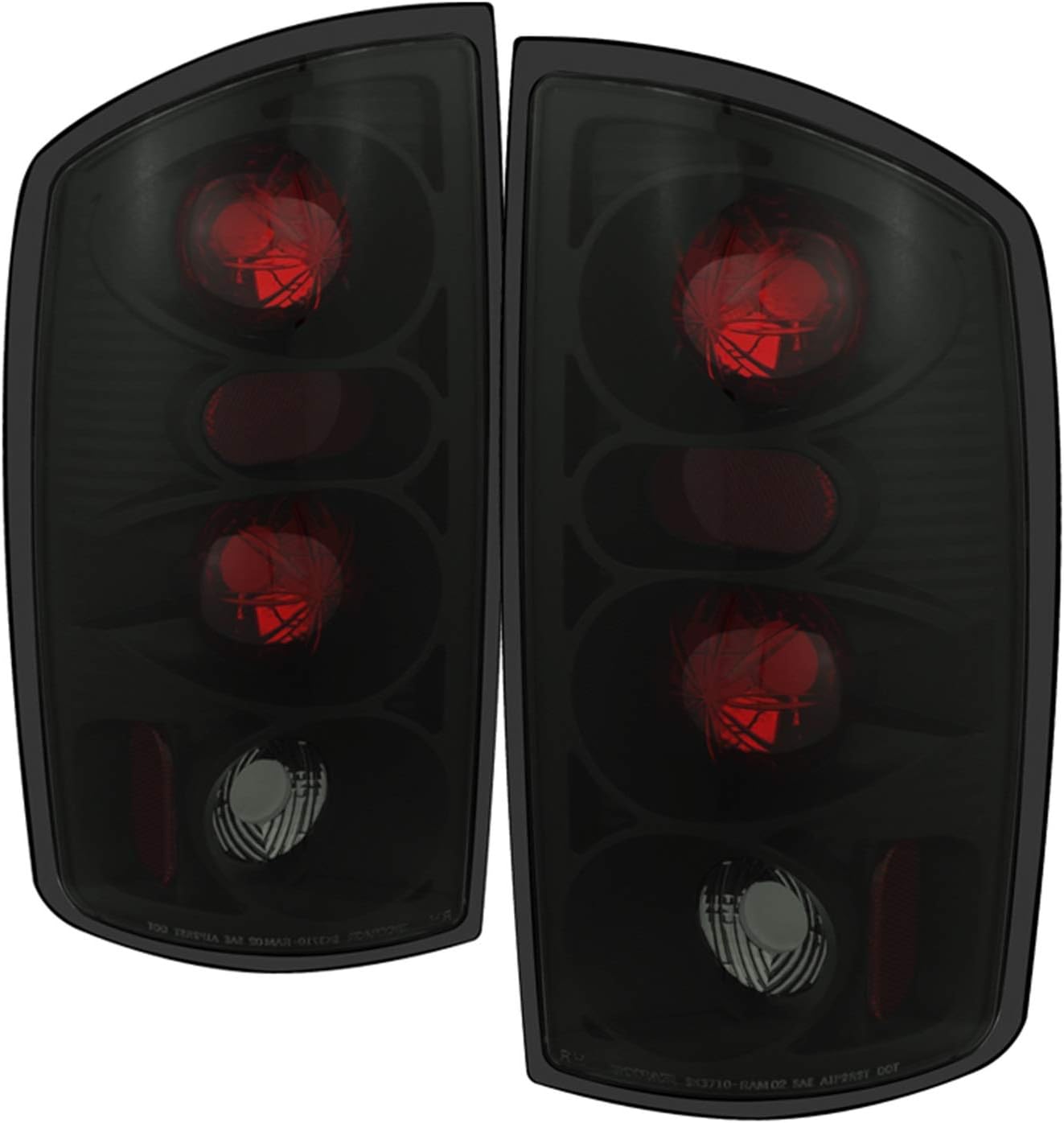 Spyder Auto 5078100 Dodge Ram 02-06 1500 / Ram 2500/3500 03-06 Euro Style Tail Lights - Black Smoke