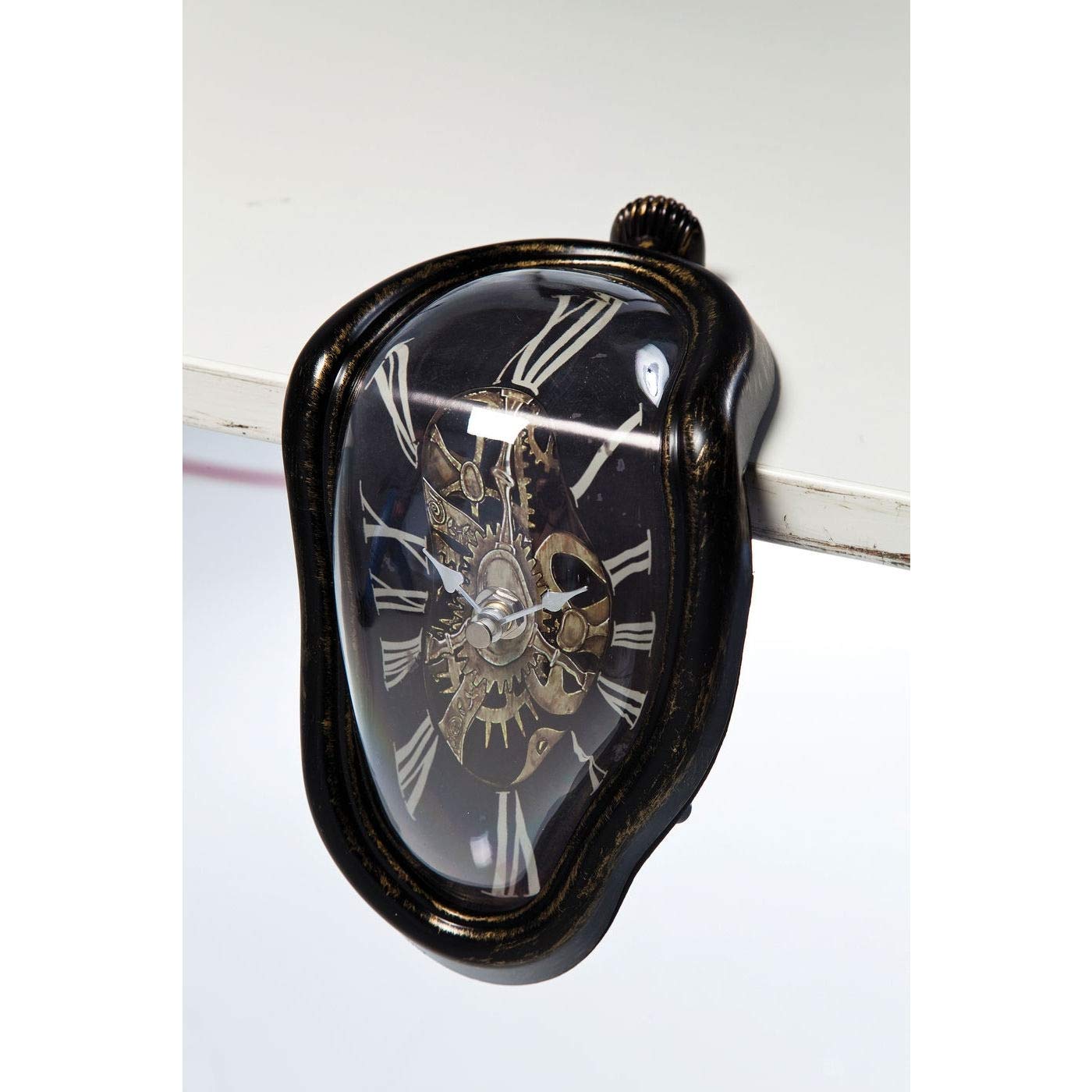 アンティーク雑貨 Kare Design Table Clock Kare Design table clock flow, silver, unusual watch : Amazon