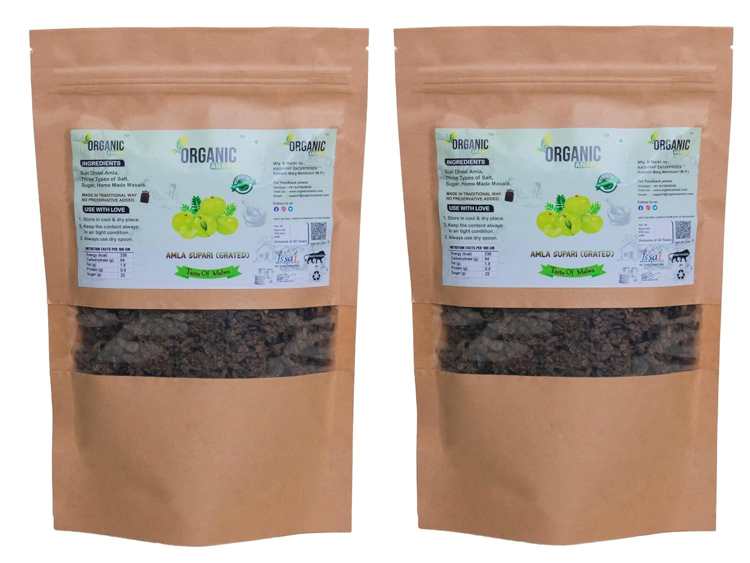 Organic Anand Natural Amla (Grated) Supari (Sun Dried Amla Supari) Salt, Sugar, Homemade Amla Mouth Freshener,(Pack of 2, 200gm Each) (B09V7GC5N7) Amazon Price History, Amazon Price Tracker
