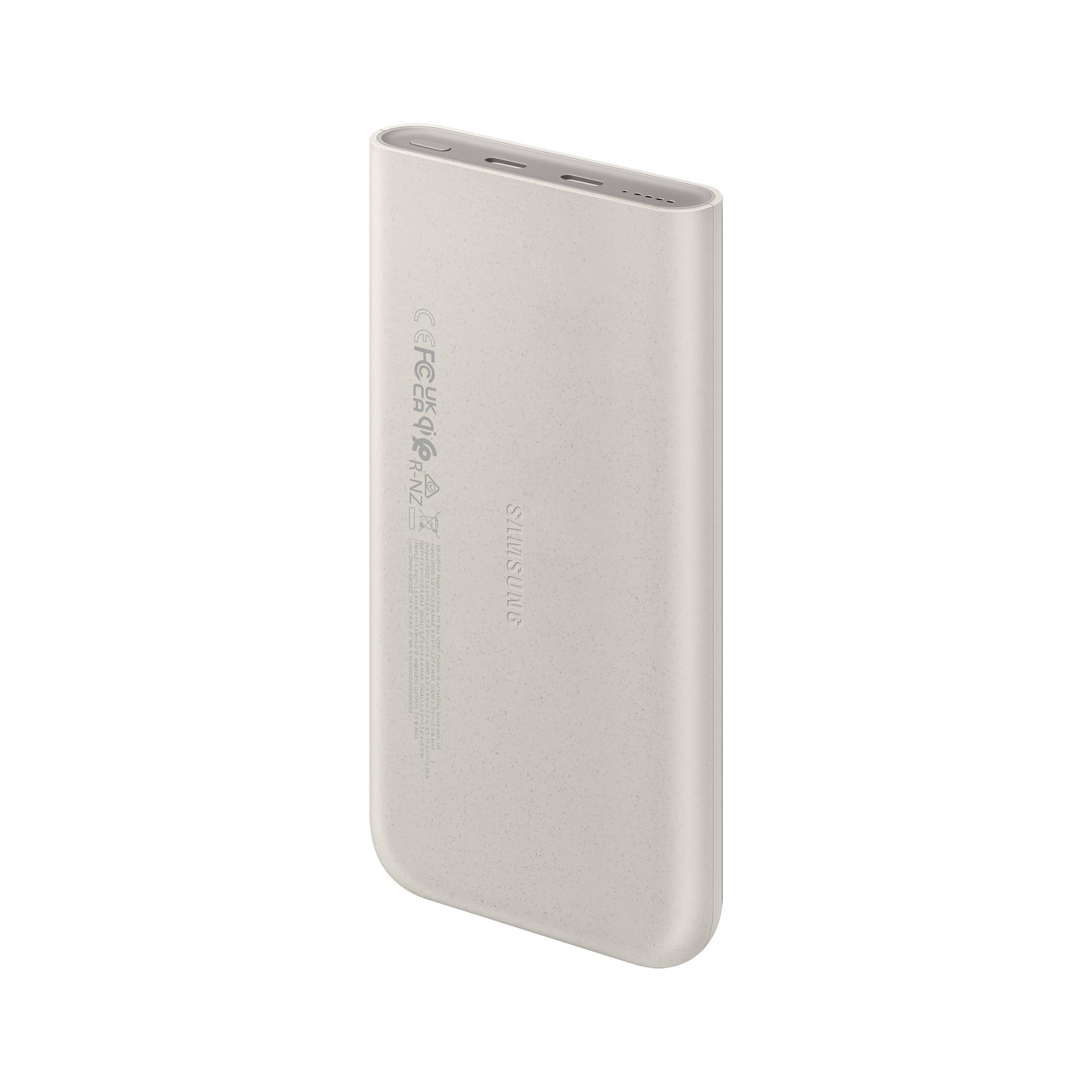 Samsung Caricabatterie Portatile Wireless, Power Bank Super Fast Charging 25W 10.000 mAh, 2 porte di ricarica USB-C e ricarica Wireless, Beige