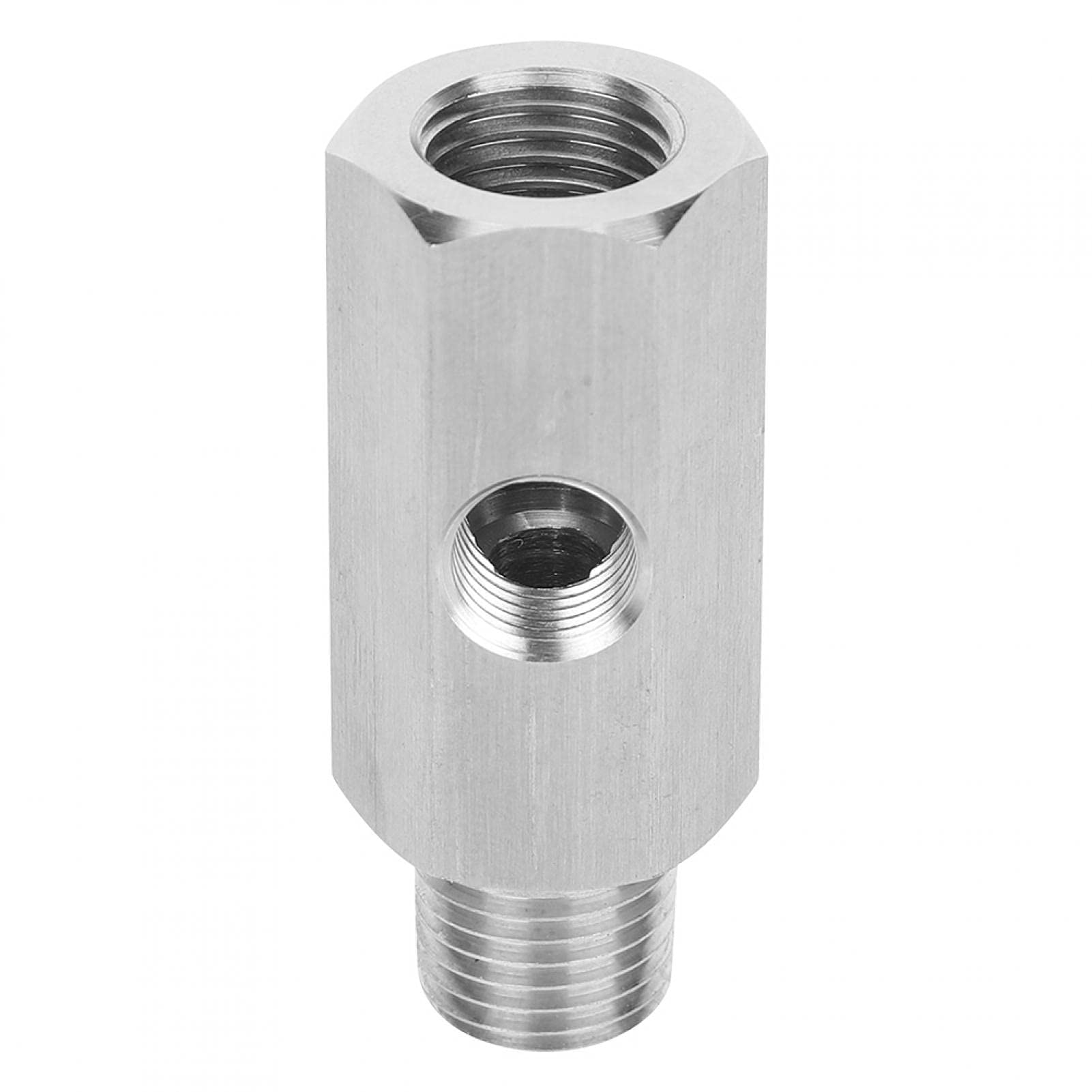 Weit verbreiteter Automotorzylinder 1/4 Npt Adapter 1/8 T304 Stahl Öldruckmesser Öldrucksensor Adapter mit Adapter O-Ring passend für die meisten Motoren aus Edelstahl