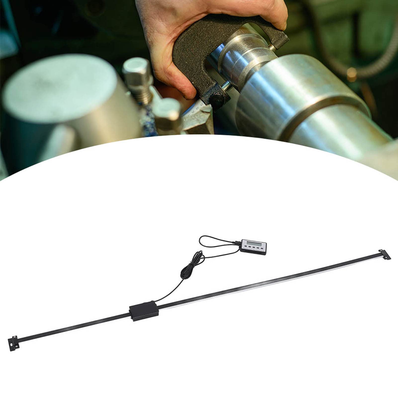 Yctze Digitale Lineare Skala, Magnetische Rechteckige Anzeigegeräteskala, Verschiebungssensorskala, Ideal Zum Bearbeiten, Anreißen, Markieren und Messen von Verschiebungen (Quadratisch 1000 mm)