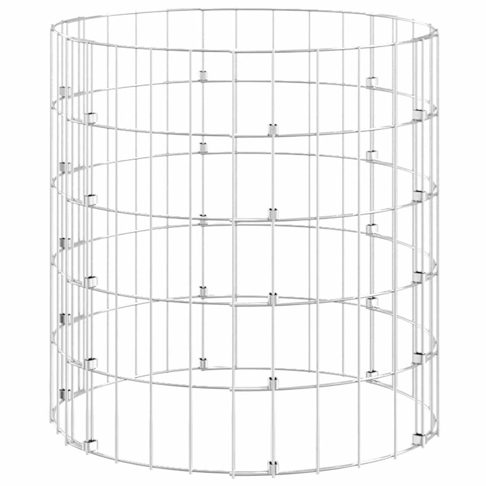 Tidyard Compostiera da Giardino in Acciaio Zincato Ø50x50 cm per Rifiuti Organici e Compostaggio 3115941