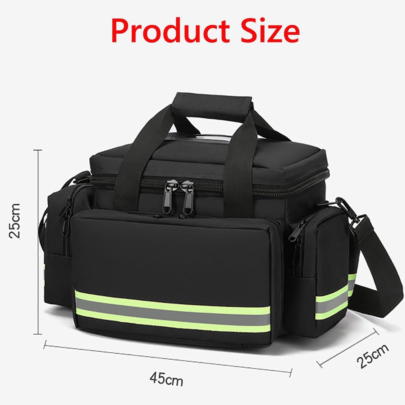 Borsa traumatologica per soccorritore, forniture mediche professionali, borsa medica di emergenza con divisori interni e fondo antiscivolo per la salute domestica e la prima risposta