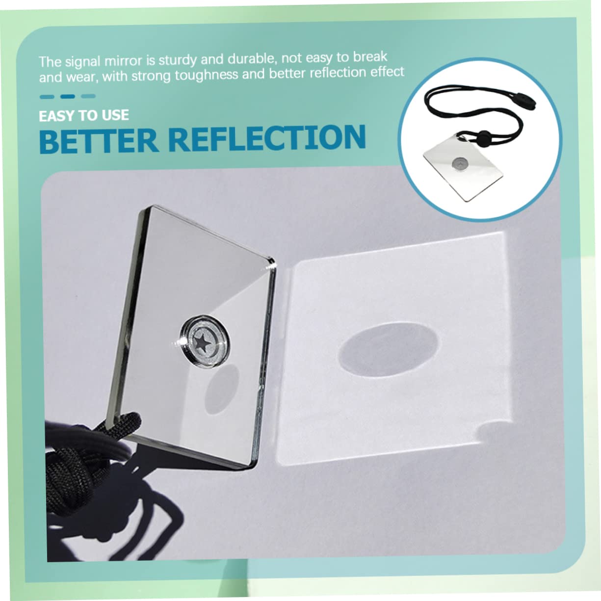 POPETPOP 6 Pièces Miroir de signalisation Petit Miroir pour la Survie miroirs de signalisation matériel de Survie Materiel Survie Miroir de Survie extérieur Miroir de randonnée extérieur