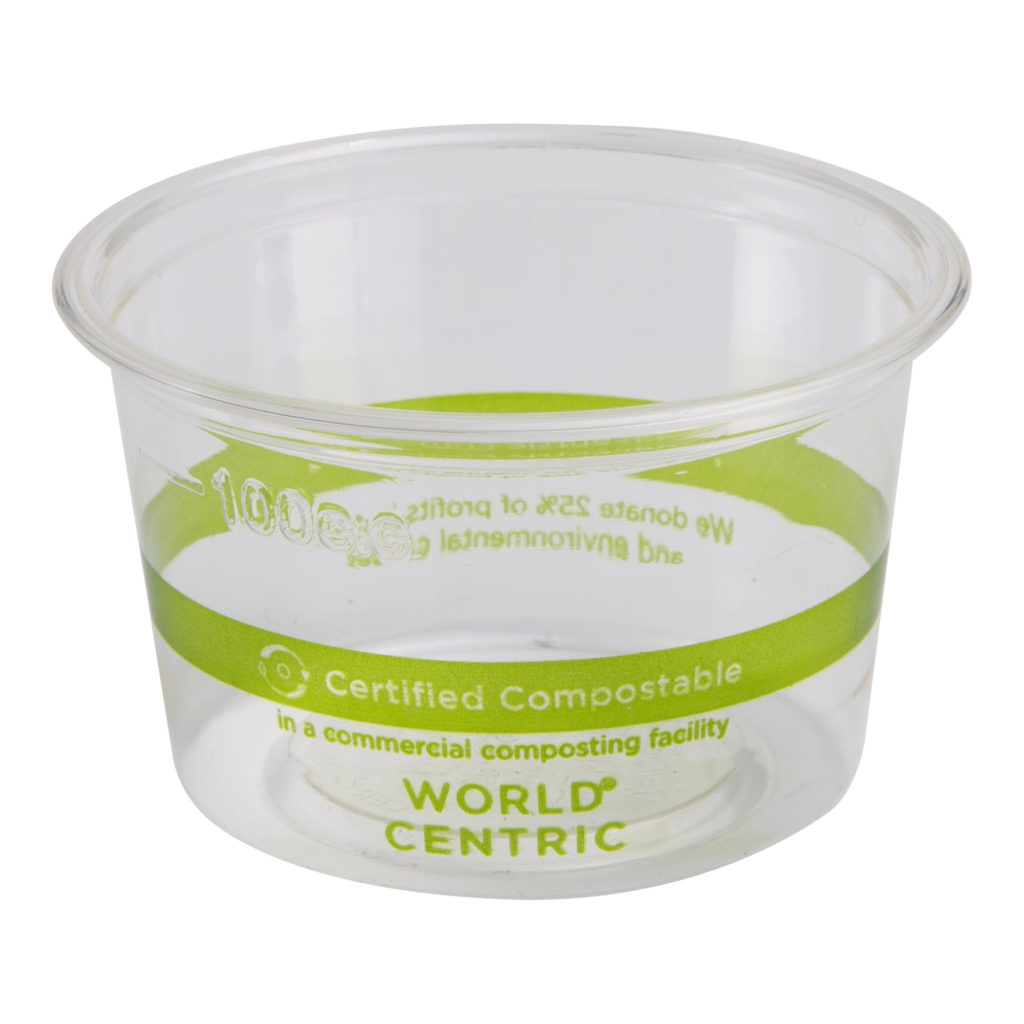 World Centric CP-CS-4S 100% Compostable Ingeo Souffle Cups, 4 oz., Clear (Pack of 1000)