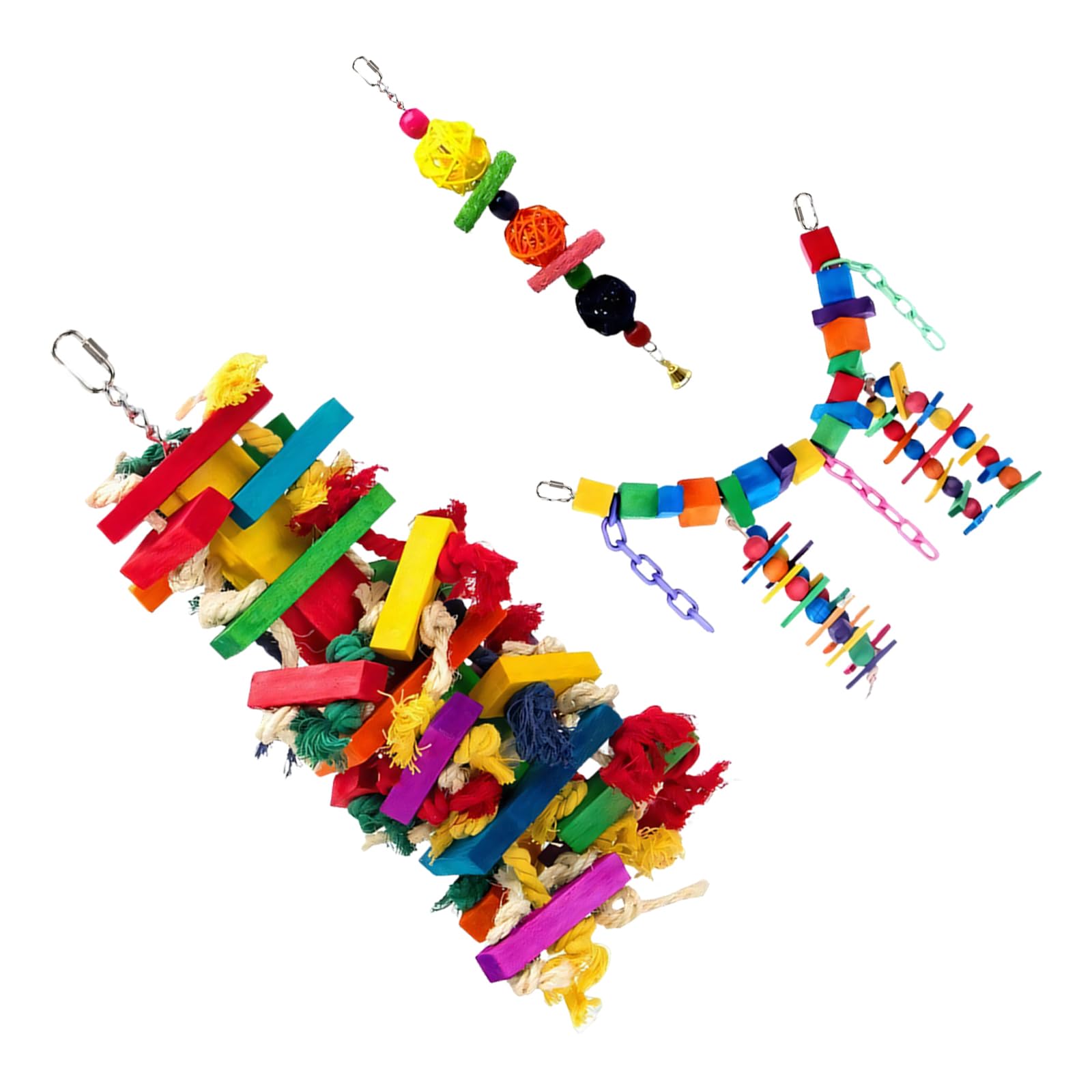 Jouet à suspendre coloré pour calopsittes calopsittes caïques activité de mastication sûre jouet à suspendre