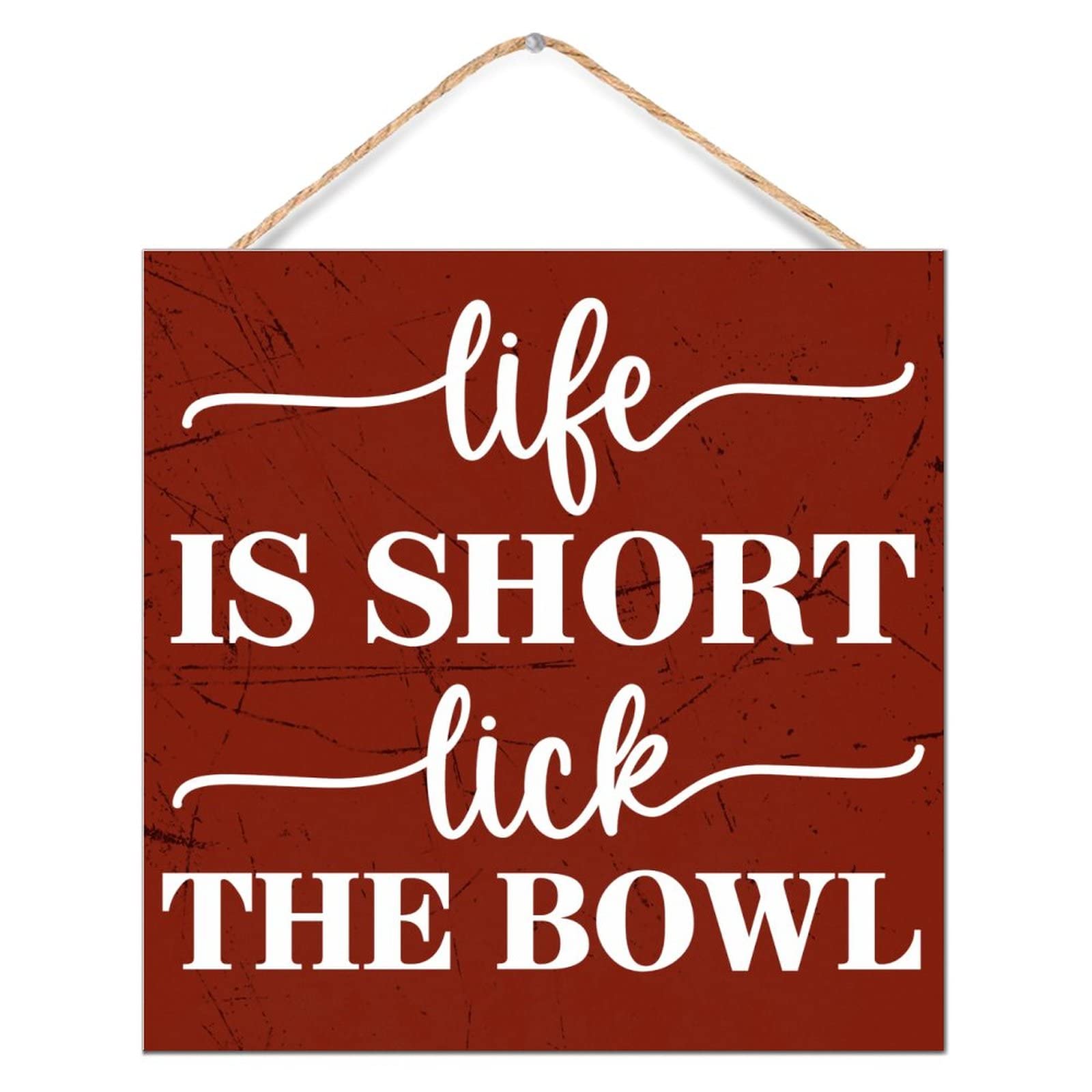 Panneau positif en bois Life Is Short pour un intérieur chaleureux
