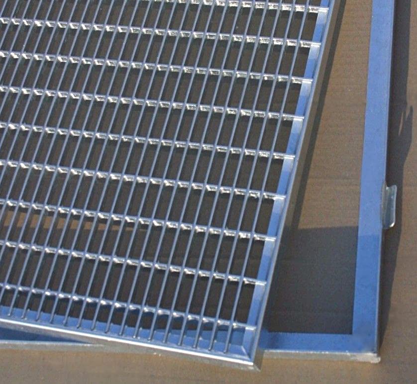 SPH Gitterrost verzinkt 500x1000mm mit ZARGE Maschenweite 30x10mm Gesamthöhe 23mm