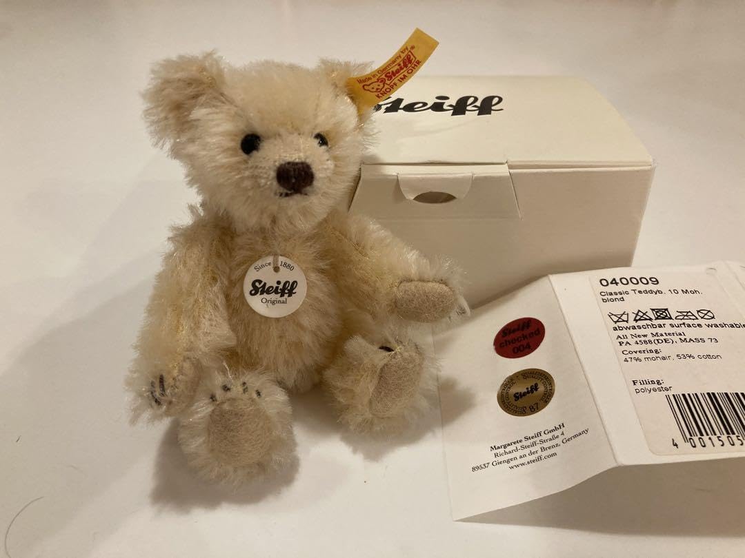 Amazon.co.jp: シュタイフ ミニテディベア ブロンド イエロータグ 