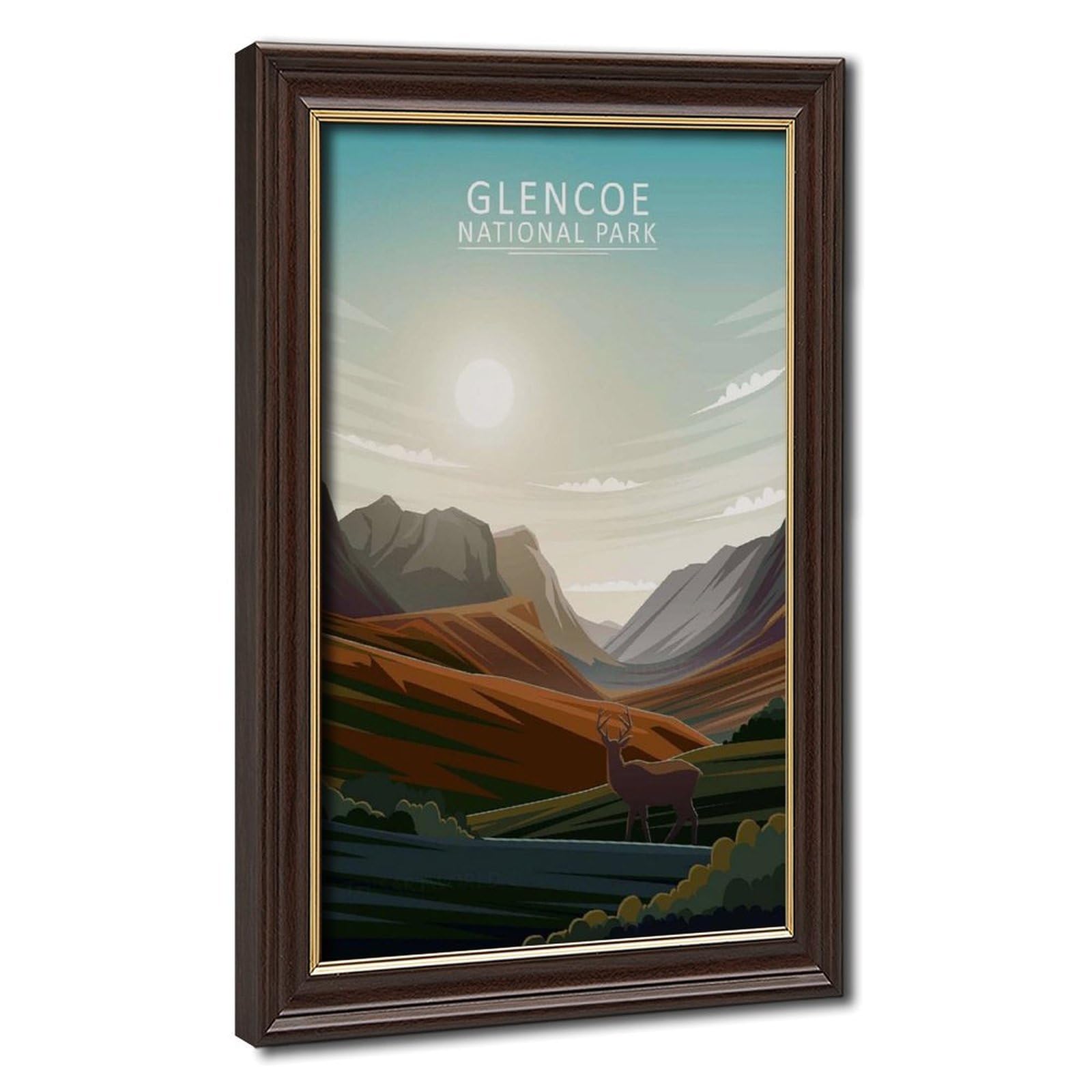 Bareronor Mokume Gane Frame-Style Glencoe Canvas Poster For Office Decor Gift