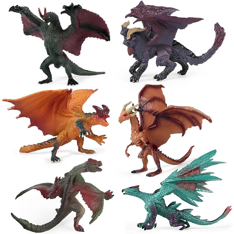 Amazon.com: EOIVSH 6pcs Dragon Toys for Kids, 5 inch Ancient