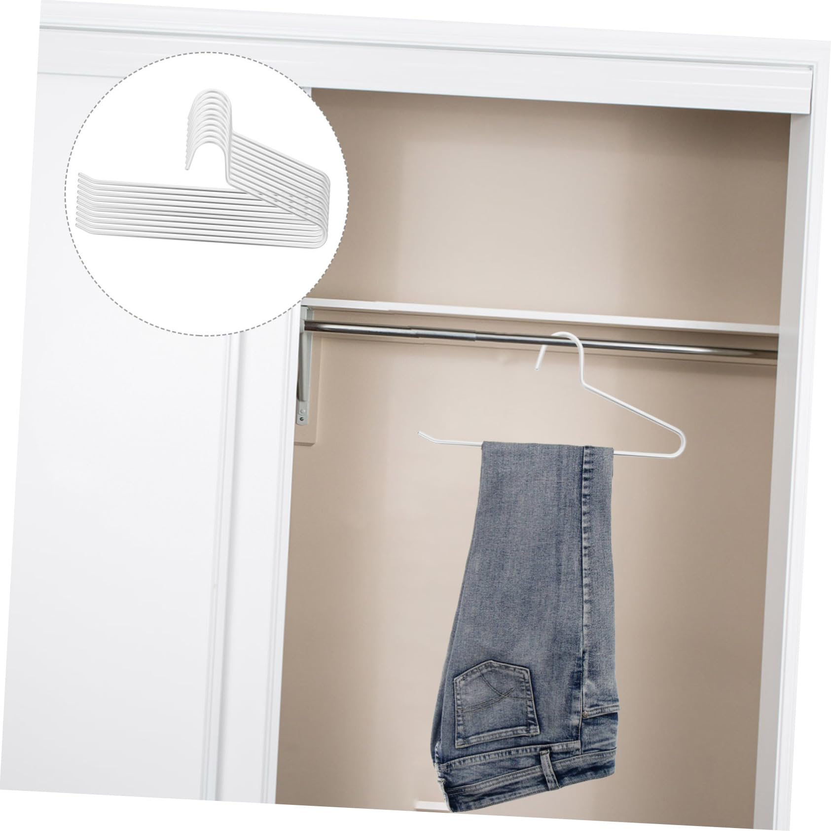 UKCOCO 10pezzi Grucce Per Pantaloni in Robuste e Compatte Grucce Aperte Per Jeans e Guardaroba Organizer Per Pantaloni e Cappotti Antiscivolo