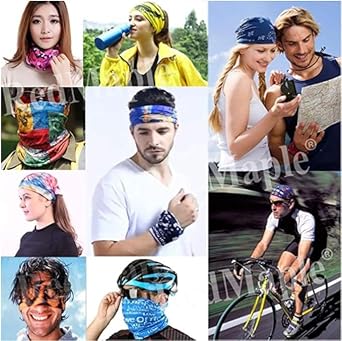 Multifunctional Headwear Neck Scarf Bandana Balaclava Face mask Headband Hairband Tube Gaiter Stretch Snood for Sports Yoga Running Cycling Hiking