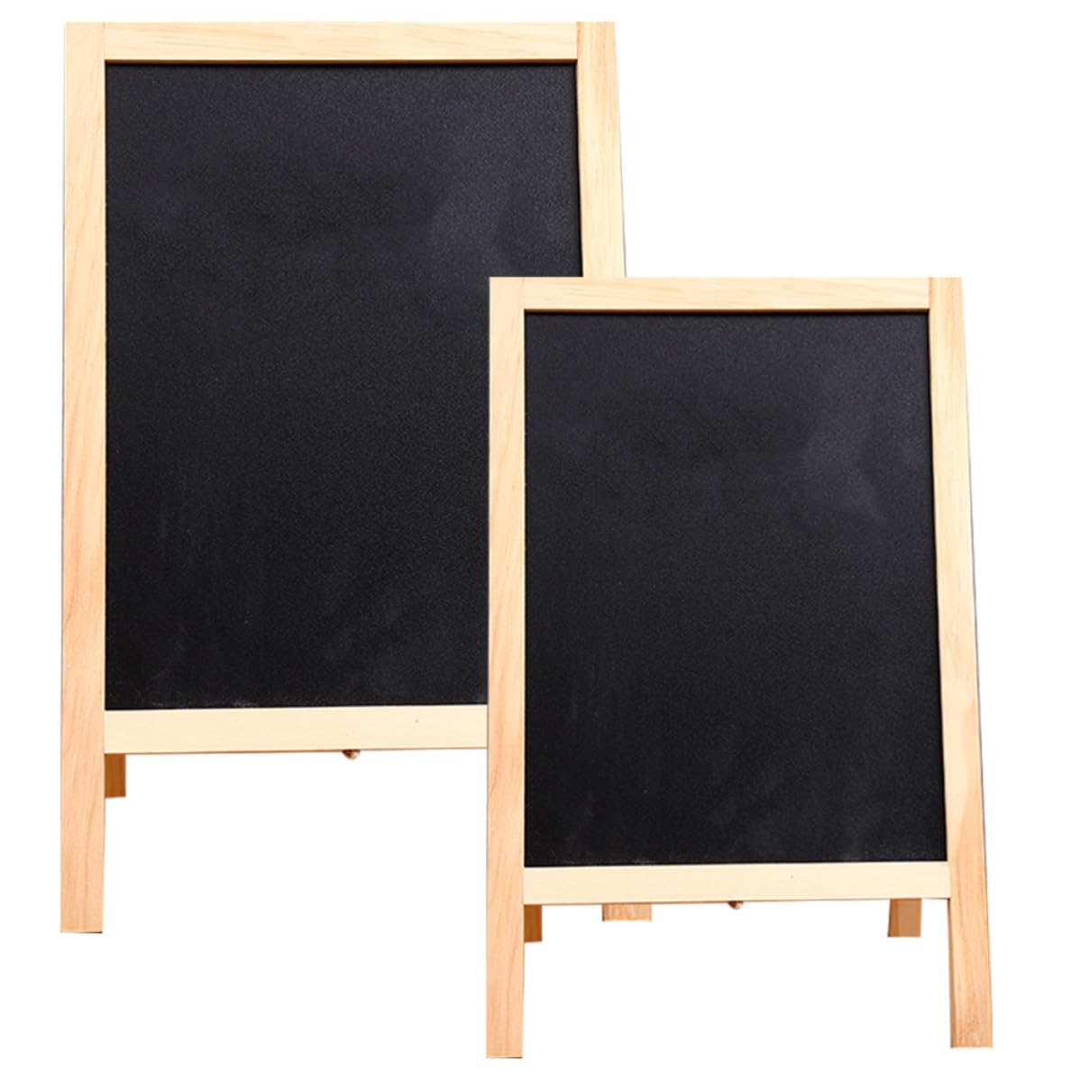 2 Piezas Pizarra de Madera Negra Diseño Doble Cara y Plegable, Adecuado para Dibujo y Escritura en Fiestas y Eventos Obsequios