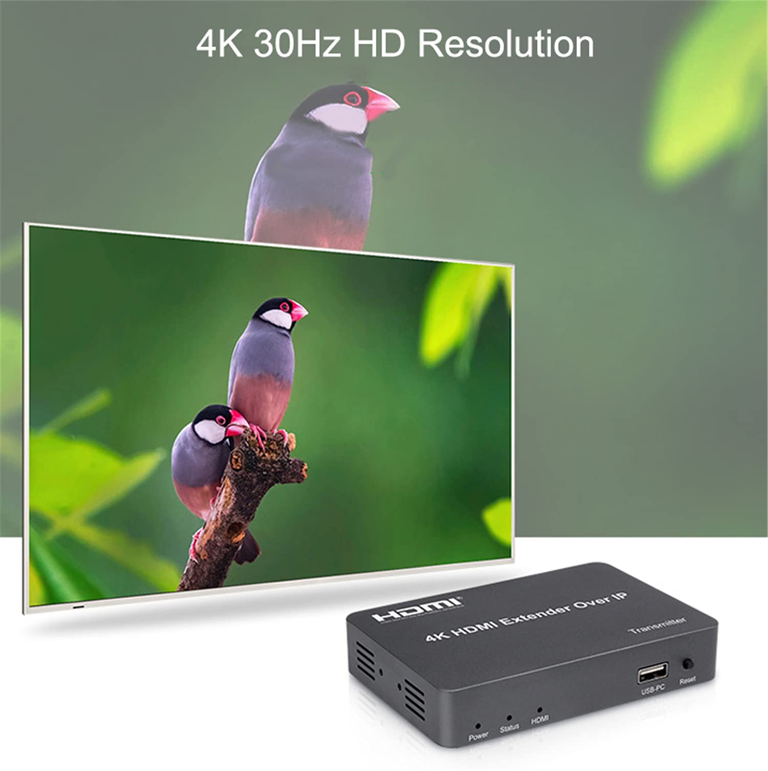 4K HDMI KVM Extender 150M Over IP KVM RJ45 Cat5E Câble Ethernet Support USB Mouse Keyboard Extension Compression sans perte