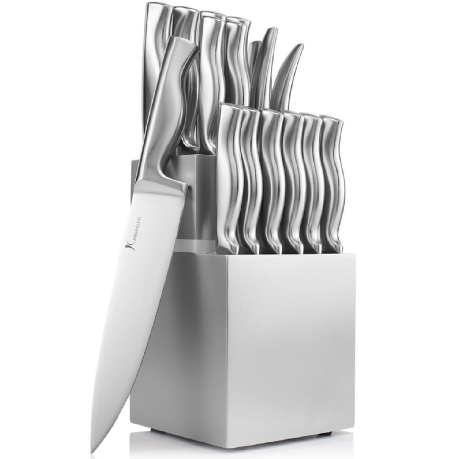15-Piece Ultra Sharp Kitchen Knife Set with Wooden Block