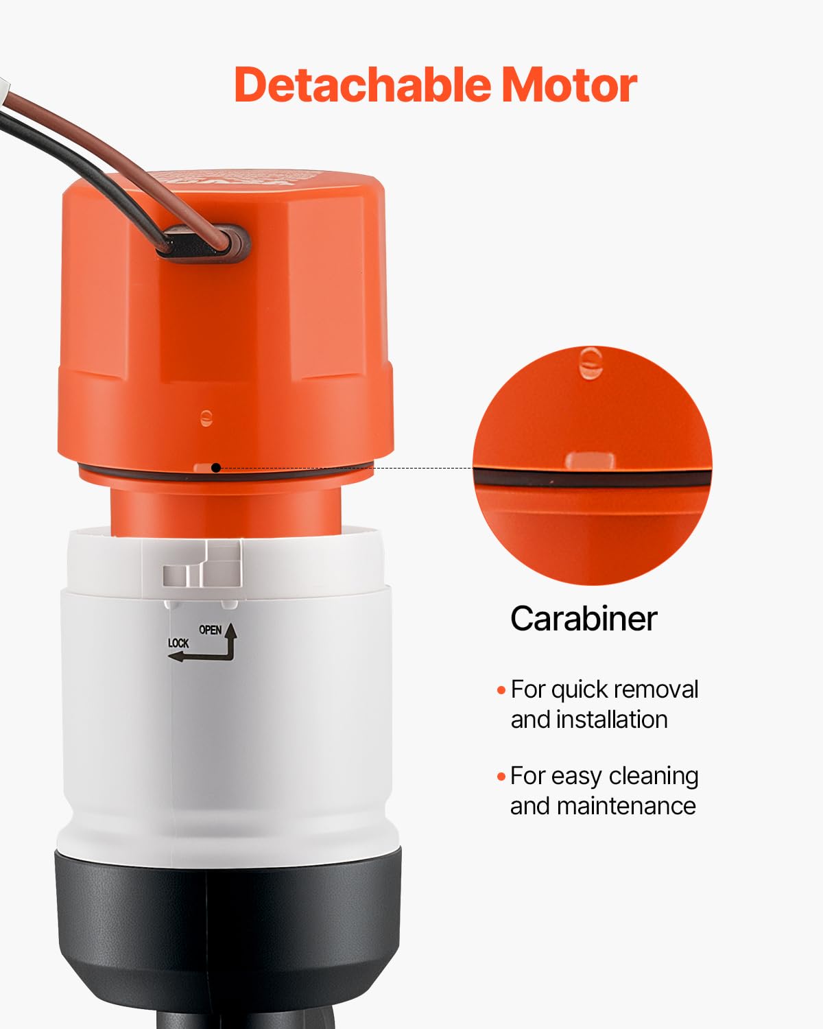 VEVOR Bomba de Pozo Vivo para Barco, 43 W 1100 GPH Bomba de Aireación de Pozo Vivo Recta con Entrada Doble, Carcasa ABA y Cartucho de Motor Desmontable, Prueba Corrosión para Agua Dulce y Salada